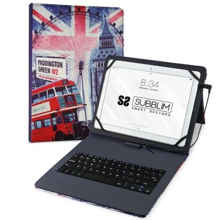 Subblim Keytab USB England Funda con Teclado para Tablet 10,1 pulgadas Subblim Keytab USB England Funda con Teclado para Tablet 10,1 pulgadas
